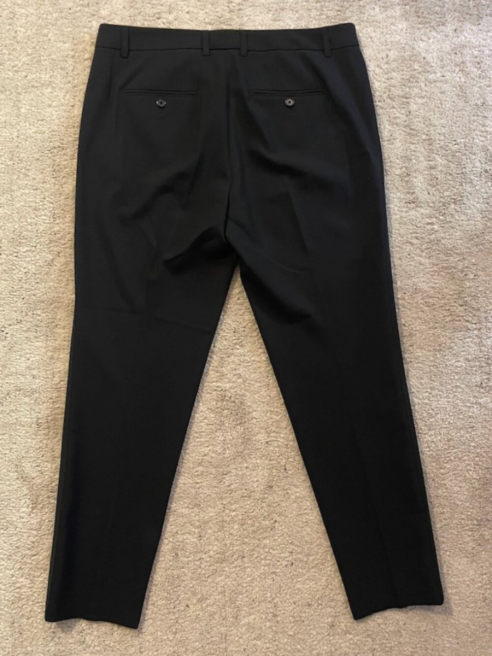 Vince Black Side Strapping Stretch Wool Trousers Pants Minimalist Size 12 EUC - Picture 5 of 16